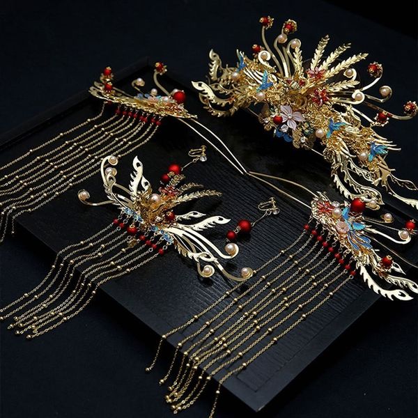 ncrown toast xiuhe headdress show face phoenix and hefu elegant bride is simple, Silver
ncrown toast xiuhe headdress show face phoenix and hefu elegant bride is simple, Silver