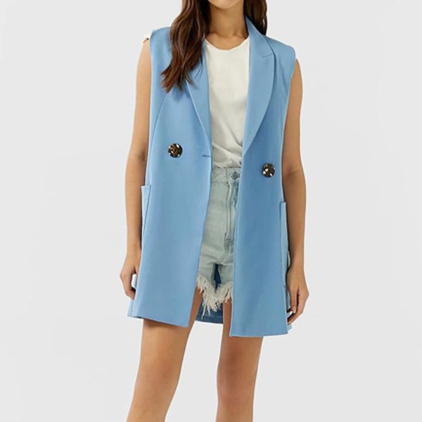 kumsvag 2020 summer women solid vests waistcoat coats sleeveless double breasted double breasted female vest outerwear clothing 1027, Black;white
kumsvag 2020 summer women solid vests waistcoat coats sleeveless double breasted double breasted female vest outerwear clothing 1027, Black;white