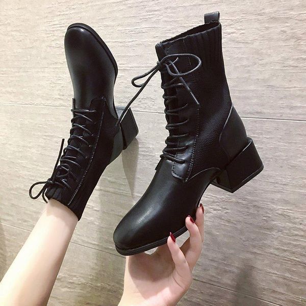 boots vintage cross-tied ankle for woman square heel pu leather waterproof snow women shoes woman1, Black
boots vintage cross-tied ankle for woman square heel pu leather waterproof snow women shoes woman1, Black