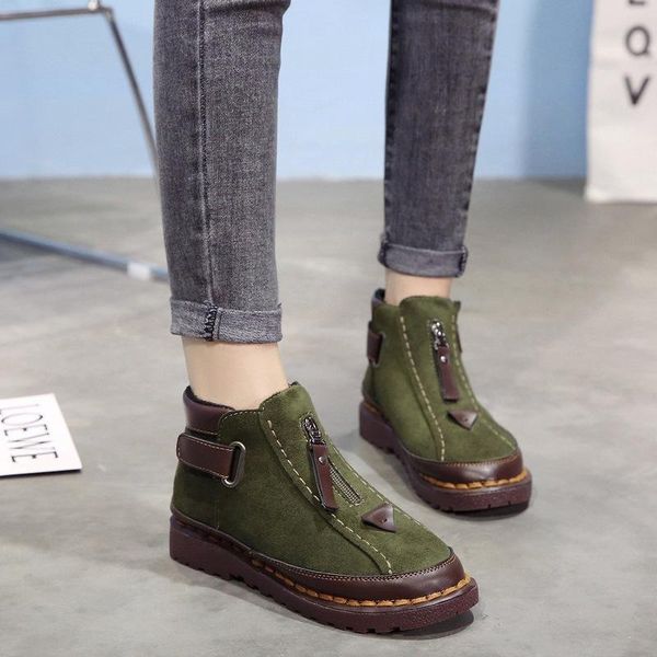 2020 autumn and winter new women's shoes ankle boots flat bottom and suede martin boots women snow winter ladies all-match, Black
2020 autumn and winter new women's shoes ankle boots flat bottom and suede martin boots women snow winter ladies all-match, Black
