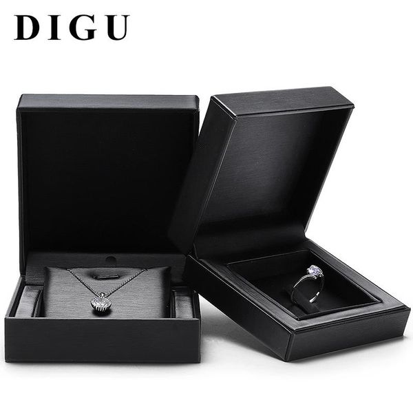 digu luxury black pu leather jewelry box marriage proposal ring box pendant necklace storage jewelry, Pink;blue
digu luxury black pu leather jewelry box marriage proposal ring box pendant necklace storage jewelry, Pink;blue