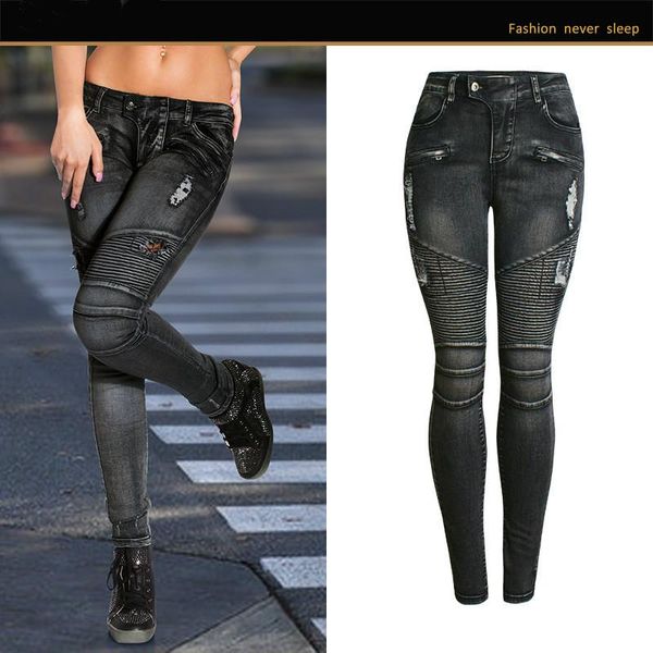 women's jeans motorcycle biker washed ripped for women street wear slim-fit woman trousers skinny stretch pencil pants plus size s-3xl, Blue
women's jeans motorcycle biker washed ripped for women street wear slim-fit woman trousers skinny stretch pencil pants plus size s-3xl, Blue