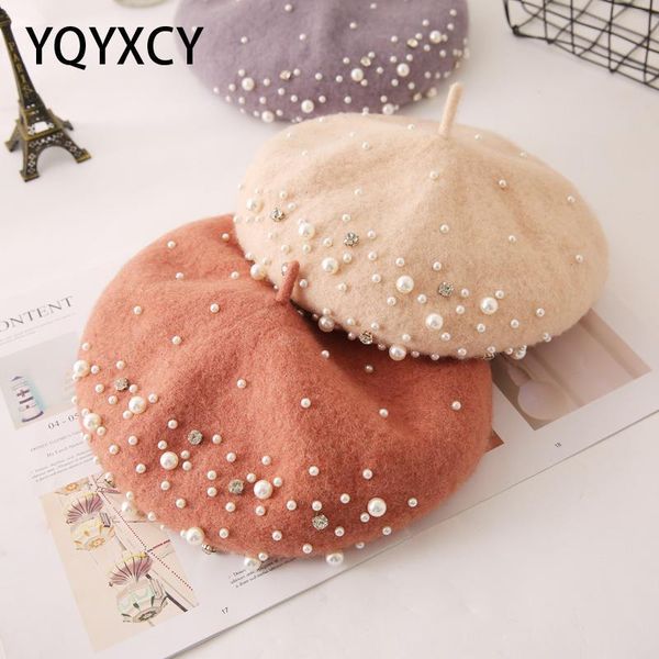 winter wool beret with rhinestone pearls beads female wool cap winter autumn spring hat solid color women boina, Blue;gray
winter wool beret with rhinestone pearls beads female wool cap winter autumn spring hat solid color women boina, Blue;gray