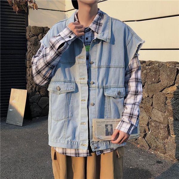 men's vests 2021 vintage jean jacket denim vest hip hop coats waistcoat men cowboy brand sleeveless male tank xxl, Black;white
men's vests 2021 vintage jean jacket denim vest hip hop coats waistcoat men cowboy brand sleeveless male tank xxl, Black;white