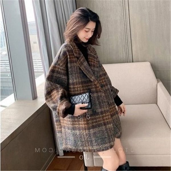 plaid outerwear women's medium and autumn/winter 2020 fashion loose lapel korean tweed son long-sleeved coat wool sale, Black
plaid outerwear women's medium and autumn/winter 2020 fashion loose lapel korean tweed son long-sleeved coat wool sale, Black