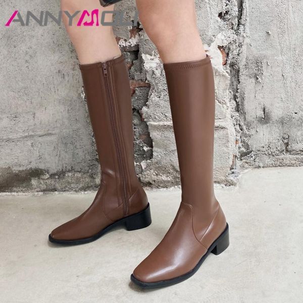 annymoli women long boots shoes square toe mid heel stretch boots lady block heels zipper knee high female autumn winter1, Black
annymoli women long boots shoes square toe mid heel stretch boots lady block heels zipper knee high female autumn winter1, Black