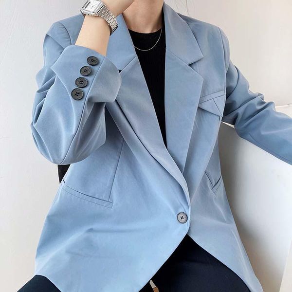 women's autumn one button suit polyester double breasted regular blazers coat full sleeve notched collar, White;black
women's autumn one button suit polyester double breasted regular blazers coat full sleeve notched collar, White;black