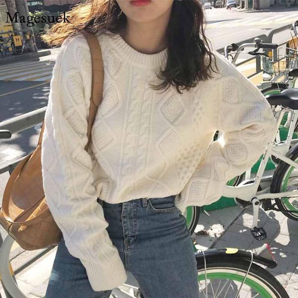 women's sweaters korean round neck pullover knitted bottoming shirt retro twist sweater autumn and winter loose female 11955, White;black
women's sweaters korean round neck pullover knitted bottoming shirt retro twist sweater autumn and winter loose female 11955, White;black