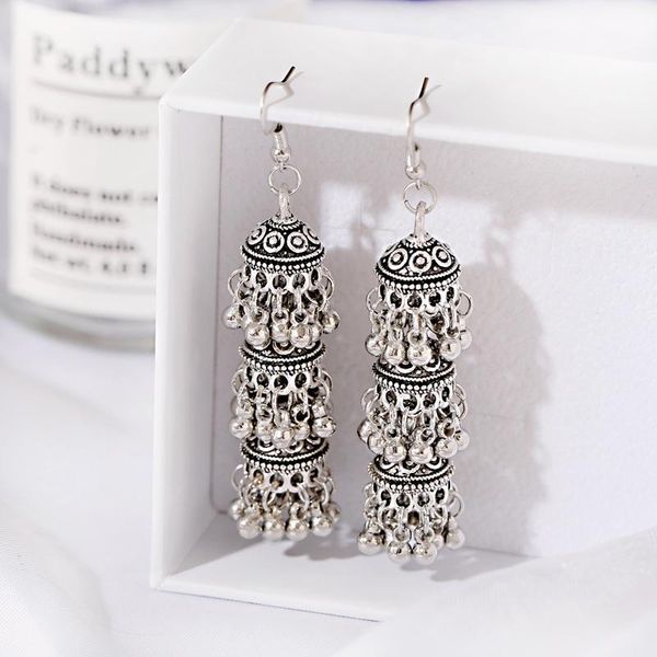 ethnic silver color bells tassel earrings for women vintage turkish jhumka earrings boho jewelry bijoux
ethnic silver color bells tassel earrings for women vintage turkish jhumka earrings boho jewelry bijoux