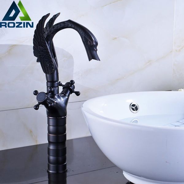 dual cross handle black bronze basin faucet deck mounted counterswan bathroom mixer faucet and cold water
dual cross handle black bronze basin faucet deck mounted counterswan bathroom mixer faucet and cold water