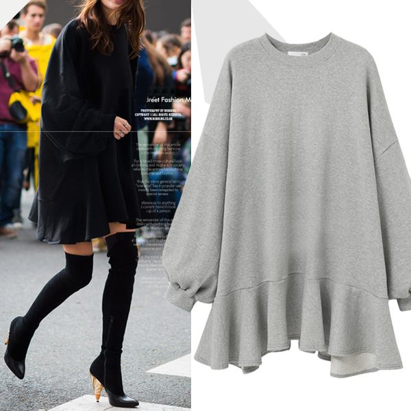 2021 new black celebrity nightgown autumn winter woman clothes vintage kpop dress eoid, Black;gray
2021 new black celebrity nightgown autumn winter woman clothes vintage kpop dress eoid, Black;gray