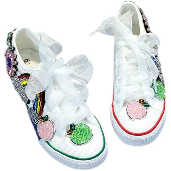designer shoes handmade fashion 2021 spring rainbow platform women sneakers flower crystal wedding flats ribbon rhinestones casu, Black
designer shoes handmade fashion 2021 spring rainbow platform women sneakers flower crystal wedding flats ribbon rhinestones casu, Black