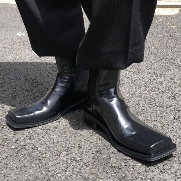 boots fashion square toe women spring autumn slip-on thick heel ankle elastic band botines mujer 2021 shoes, Black
boots fashion square toe women spring autumn slip-on thick heel ankle elastic band botines mujer 2021 shoes, Black