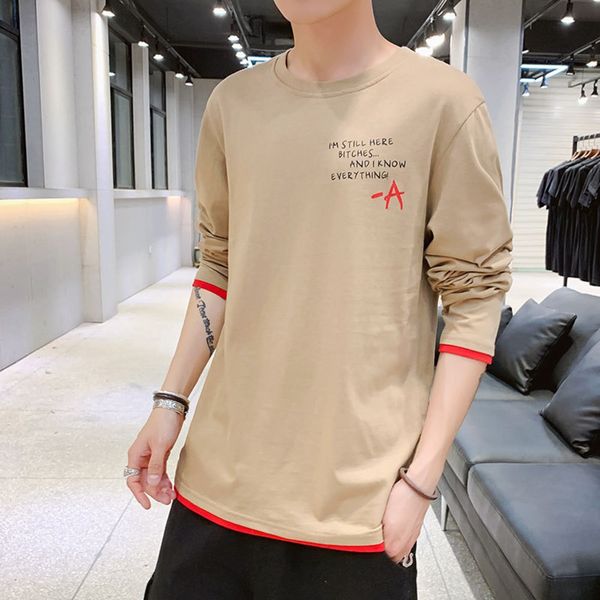 new autumn 2019 korean men's alphabet text idea cotton sleeve long sleeve youth popular collar t-shirt men's t-shirt 9sf4u, Blue
new autumn 2019 korean men's alphabet text idea cotton sleeve long sleeve youth popular collar t-shirt men's t-shirt 9sf4u, Blue