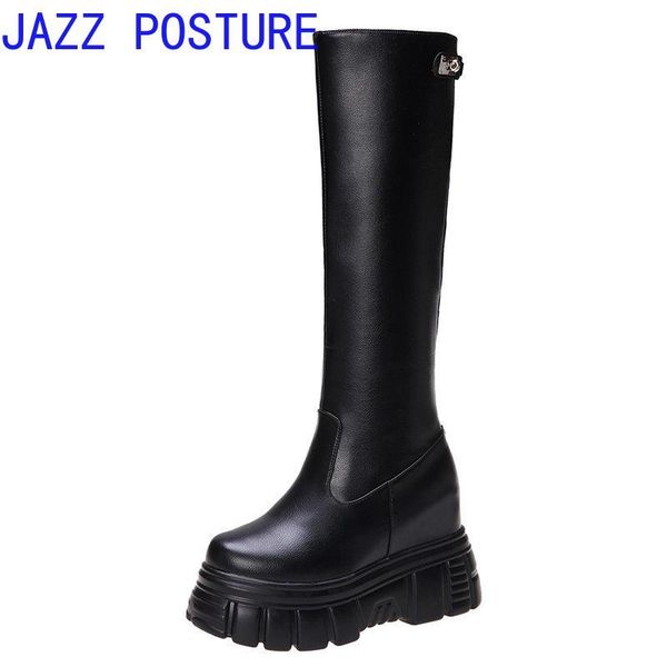 fashionable women's faux leather zipper boots autumn and winter knee high boots platform women's botas mujer q631, Black
fashionable women's faux leather zipper boots autumn and winter knee high boots platform women's botas mujer q631, Black