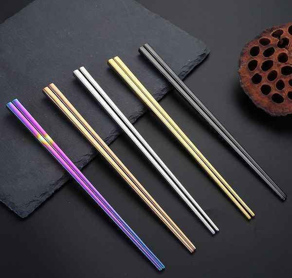 304 stainless steel chopsticks vacuum plating colorful square chopsticks good quality gold rainbow black cho bbymhl bde_luck
304 stainless steel chopsticks vacuum plating colorful square chopsticks good quality gold rainbow black cho bbymhl bde_luck