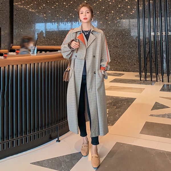 2021 new female blouse spring autumnnew lapel trellice korean hit loose fashion double breasted trench long sleeve coat14x 9qrm, Black;brown
2021 new female blouse spring autumnnew lapel trellice korean hit loose fashion double breasted trench long sleeve coat14x 9qrm, Black;brown