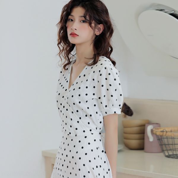 spring and summer 2020 new product dress very fairy wave point v-neck dress slim in the middle length zzupv, Black;gray
spring and summer 2020 new product dress very fairy wave point v-neck dress slim in the middle length zzupv, Black;gray