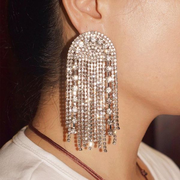 dangle & chandelier elegant bright crystal tassel statement earrings for woman luxury shiny rhinestone long chain fringed brincos romantic, Silver
dangle & chandelier elegant bright crystal tassel statement earrings for woman luxury shiny rhinestone long chain fringed brincos romantic, Silver