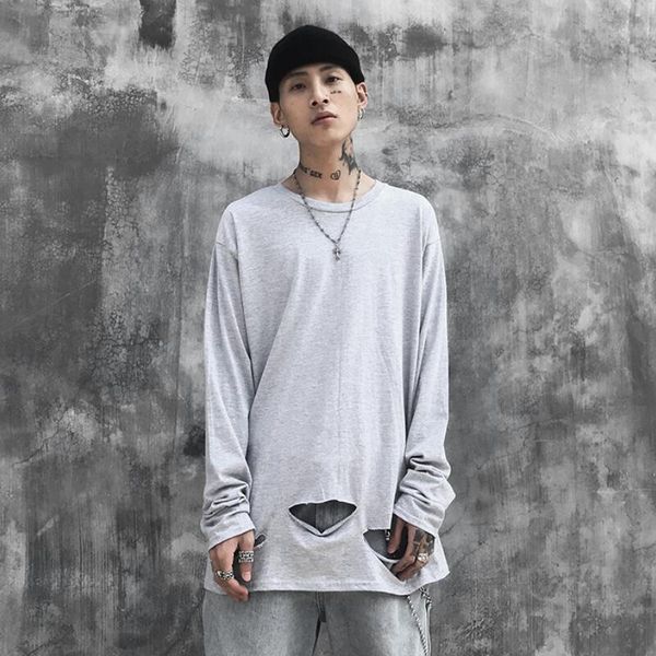 2021 hip hop street men long-sleeve with holes club attire from the occasional man-stage vintage t-shirts 1mh3, White;black
2021 hip hop street men long-sleeve with holes club attire from the occasional man-stage vintage t-shirts 1mh3, White;black