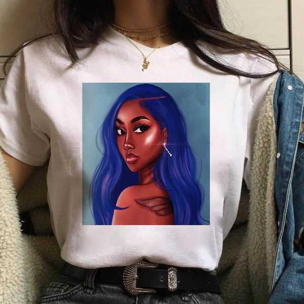 black girl ladies short-sleeved women's summer tee harajuku clothes female t-shirt, White
black girl ladies short-sleeved women's summer tee harajuku clothes female t-shirt, White