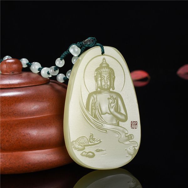 xinjiang hetian white jade buddha pendant afghan, Silver
xinjiang hetian white jade buddha pendant afghan, Silver