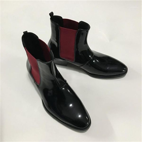 boots genuine leather mixed colors balck red businessmen wedge british style wedding men boots1, Black
boots genuine leather mixed colors balck red businessmen wedge british style wedding men boots1, Black