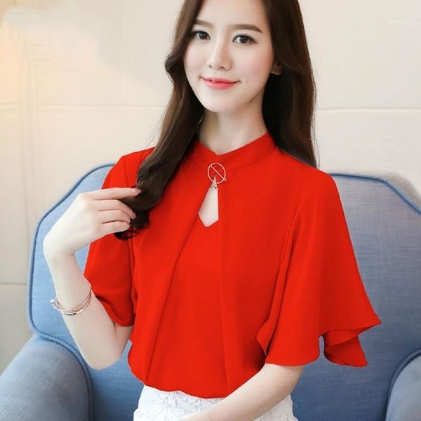 2020 new summer middle aaged women chiffon mother slim fashion blouse female short sleeve elastic casual solid shirt w1001, White
2020 new summer middle aaged women chiffon mother slim fashion blouse female short sleeve elastic casual solid shirt w1001, White