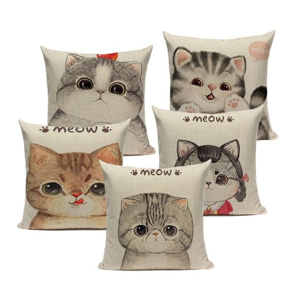 quality pillow cover sale animal series yarn cute cat linen cushion cover 45cmx45cm square print custom throw pillows
quality pillow cover sale animal series yarn cute cat linen cushion cover 45cmx45cm square print custom throw pillows