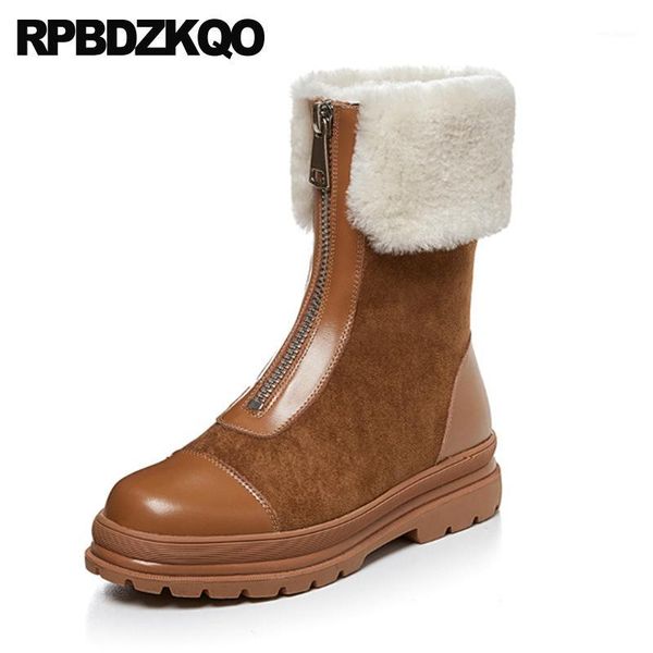 suede brown front zipper women ankle boots medium heel furry size 4 brand fluffy shoes snow round toe plush australian real fur1, Black
suede brown front zipper women ankle boots medium heel furry size 4 brand fluffy shoes snow round toe plush australian real fur1, Black