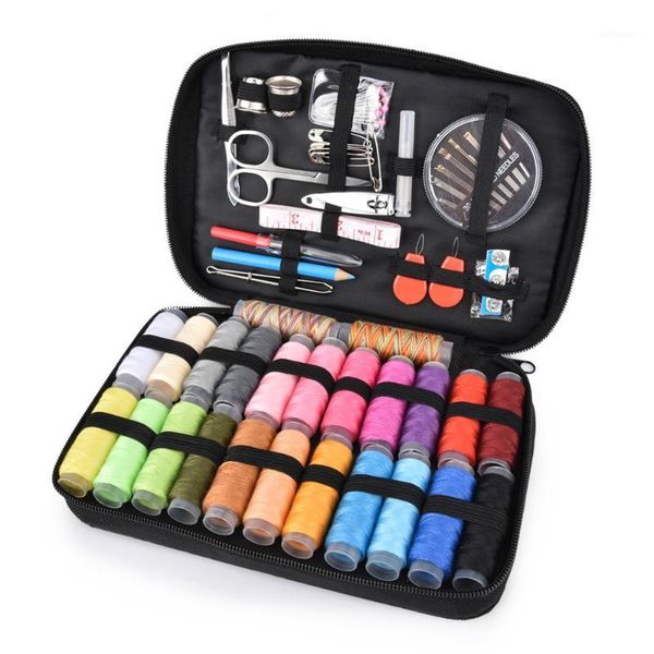 sewing box kit diy needlework tools thread needles scissor tailoring tape storage portable travel sewing box kitting tools1, Black 
sewing box kit diy needlework tools thread needles scissor tailoring tape storage portable travel sewing box kitting tools1, Black