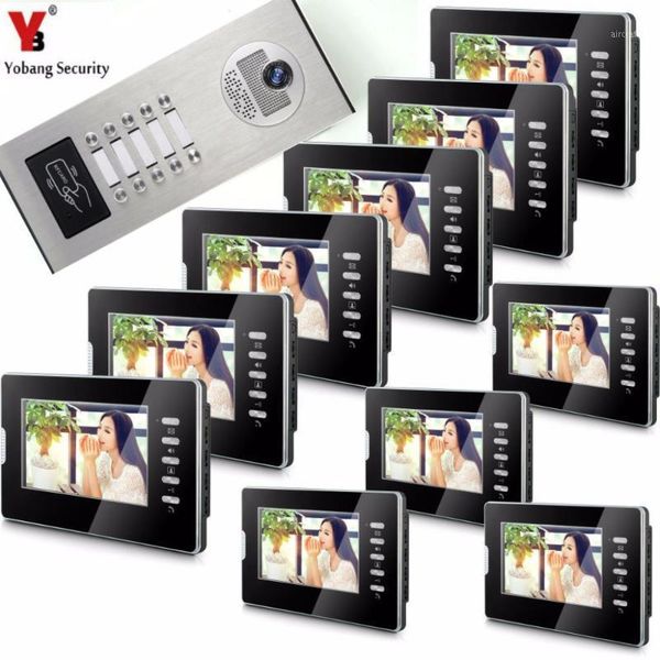 video door phones yobang security 7 inch intercom rfid camera with 2/3/4/6/8/10/12 monitors doorphone doorbell for muti apartments families1
video door phones yobang security 7 inch intercom rfid camera with 2/3/4/6/8/10/12 monitors doorphone doorbell for muti apartments families1