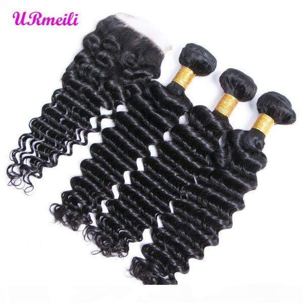 urmeili deep wave bundles with closure 10a grade brazilian deep wave curly virgin human hair human hair wet wavy bundles with closure, Black;brown
urmeili deep wave bundles with closure 10a grade brazilian deep wave curly virgin human hair human hair wet wavy bundles with closure, Black;brown