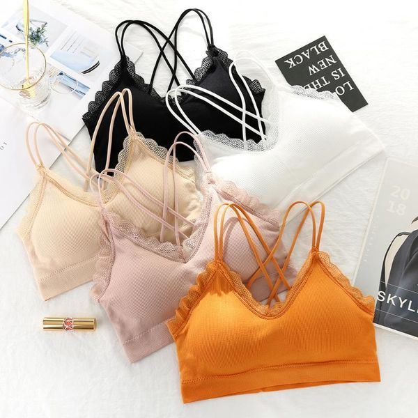 2020 seamless new beauty back lace strap wrap-around no steel ring strapless bra sports brassiere underwear vest1, Black;white
2020 seamless new beauty back lace strap wrap-around no steel ring strapless bra sports brassiere underwear vest1, Black;white