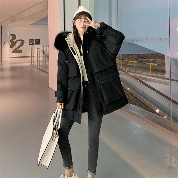 2021 new winter leisure women jacket loose ladies outwear warm cotton solid color female overcoat, Tan;black
2021 new winter leisure women jacket loose ladies outwear warm cotton solid color female overcoat, Tan;black