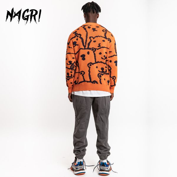 nagri men hip hop sweater cartoon bear casual loose knitted pullover autumn winter knitted men's sweaters couple design 201203, White;black
nagri men hip hop sweater cartoon bear casual loose knitted pullover autumn winter knitted men's sweaters couple design 201203, White;black