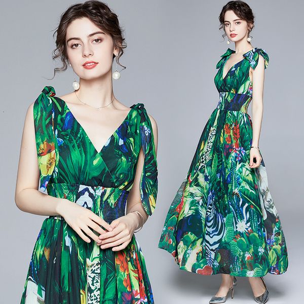 2021 new runway summer women's bow tie strap backless v-neck elastic waist green jungle animal print chiffon long j695, Black;gray
2021 new runway summer women's bow tie strap backless v-neck elastic waist green jungle animal print chiffon long j695, Black;gray