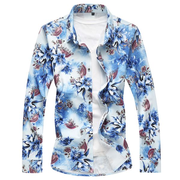 shirt men long sleeve fashion floral spring autumn casual shirts clothes kg-47, White;black
shirt men long sleeve fashion floral spring autumn casual shirts clothes kg-47, White;black