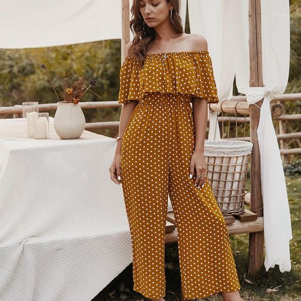 rompers womens jumpsuit off shoulder jumpsuit women summer polka dot print ruffle overall pants1, Black;white
rompers womens jumpsuit off shoulder jumpsuit women summer polka dot print ruffle overall pants1, Black;white