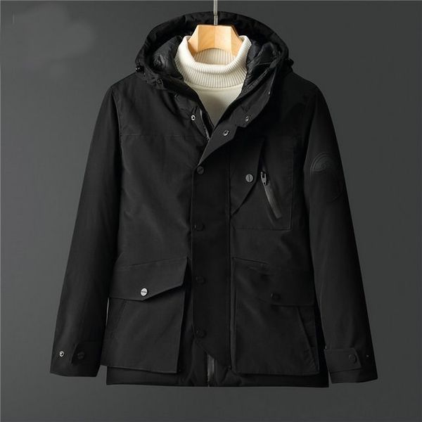 new the winter clothing men down jackets parka keep warm down coat softshell hats thick outdoor outerwear mens jacket, Black
new the winter clothing men down jackets parka keep warm down coat softshell hats thick outdoor outerwear mens jacket, Black