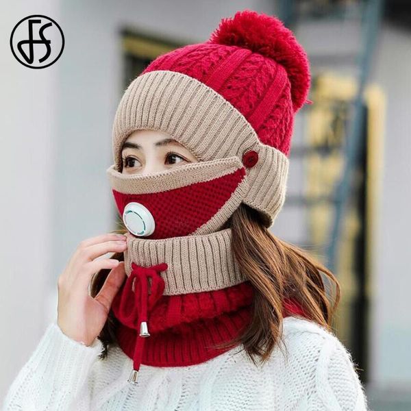 fs breathing winter cap for women woolen knitted hat and scarf set with mouth mask beige purple warm outdoor pompom beanies caps, Blue;gray
fs breathing winter cap for women woolen knitted hat and scarf set with mouth mask beige purple warm outdoor pompom beanies caps, Blue;gray