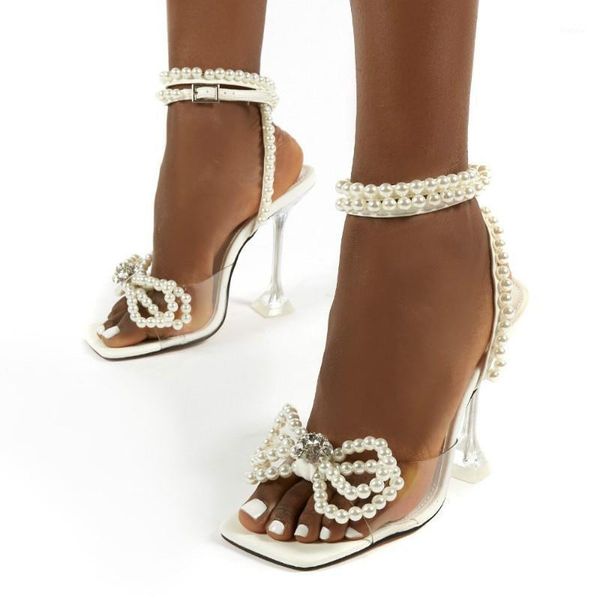 2021 new lace up white pearl string bow high heel sandals women gladiator transparent heels pumps ladies shoes1, Black
2021 new lace up white pearl string bow high heel sandals women gladiator transparent heels pumps ladies shoes1, Black