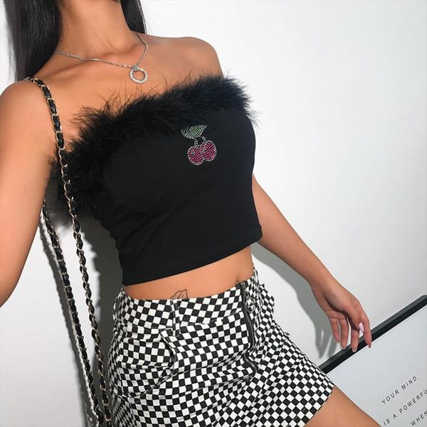 sexy crop tops women 2020 мода флис мех пэчворк без бретелек верхней части пробки rhinestone вишневого шаблон женского streetwear droopship, White
sexy crop tops women 2020 мода флис мех пэчворк без бретелек верхней части пробки rhinestone вишневого шаблон женского streetwear droopship, White