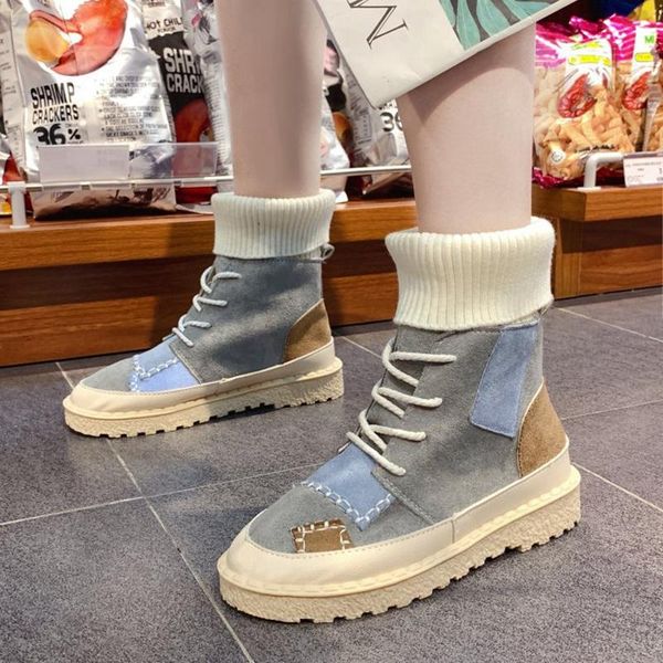 winter women ankle boots 2020 autumn women lace up elastic sock shoes keep warm snow boots patchwork flat with shoes size 43, Black
winter women ankle boots 2020 autumn women lace up elastic sock shoes keep warm snow boots patchwork flat with shoes size 43, Black