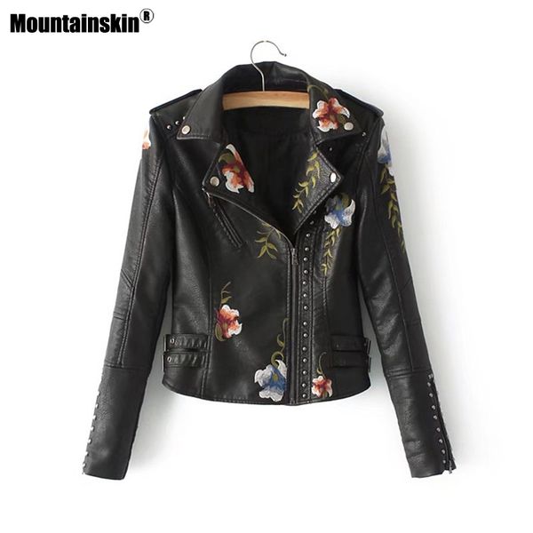 mountainskin women embroidery autumn ladies slim fit motorcycle pu leather flower jacket female eu size mt012
mountainskin women embroidery autumn ladies slim fit motorcycle pu leather flower jacket female eu size mt012