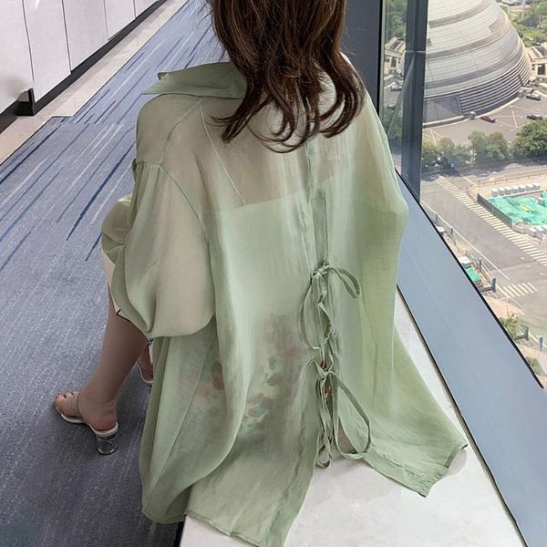 2020 autumn solid color lace up mid-length niche designer blouse women japan korean style summer female casual shirts, White
2020 autumn solid color lace up mid-length niche designer blouse women japan korean style summer female casual shirts, White