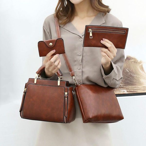 4 pcs/set women bags pu leather vintage female handbags casual lady hand bag clutch bags for women card holder
4 pcs/set women bags pu leather vintage female handbags casual lady hand bag clutch bags for women card holder