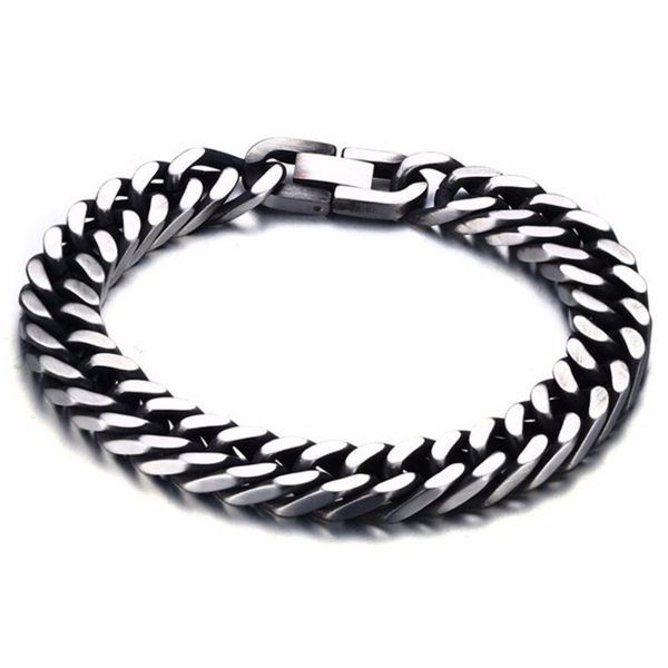 fashion men's chunky bracelets bangles 10.5mm gold tone stainless steel cuban curb link chain 20.5cm length hip hop jewelry, Black
fashion men's chunky bracelets bangles 10.5mm gold tone stainless steel cuban curb link chain 20.5cm length hip hop jewelry, Black