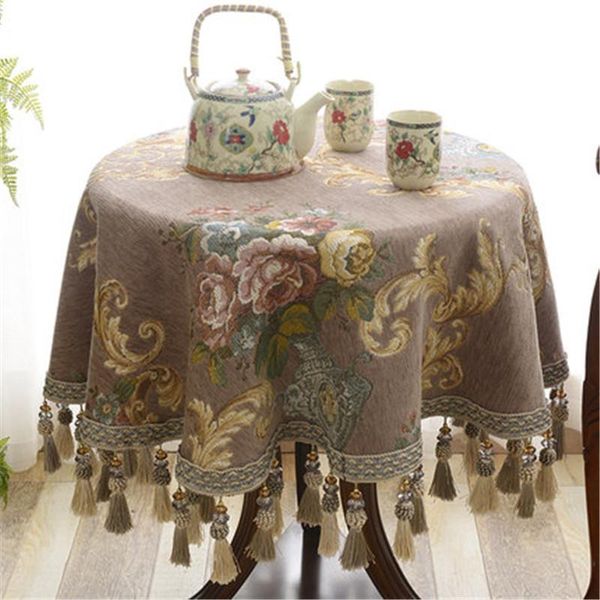 luxury tablecloth european style round table cloth with pendant kitchen accessories living roomhome decoration
luxury tablecloth european style round table cloth with pendant kitchen accessories living roomhome decoration