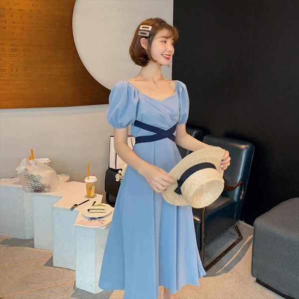 slim midi dress summer french korean fashion retro high waist dresses women blue black back lace up vintage vestidos mujer 2019, Black;gray
slim midi dress summer french korean fashion retro high waist dresses women blue black back lace up vintage vestidos mujer 2019, Black;gray